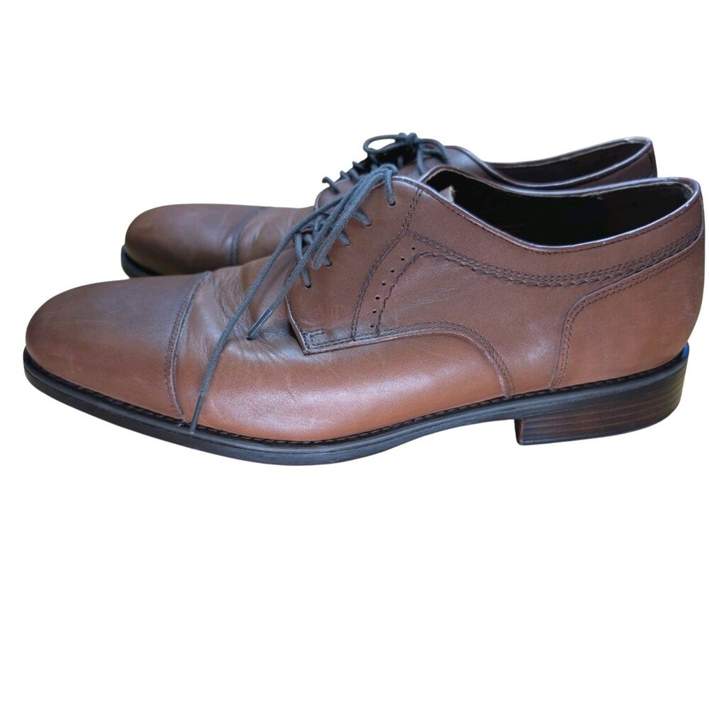 Johnston Murphy Mens 13M Branning XC4 Cap Toe Shoe Oxford Waterproof Tan 15-2726